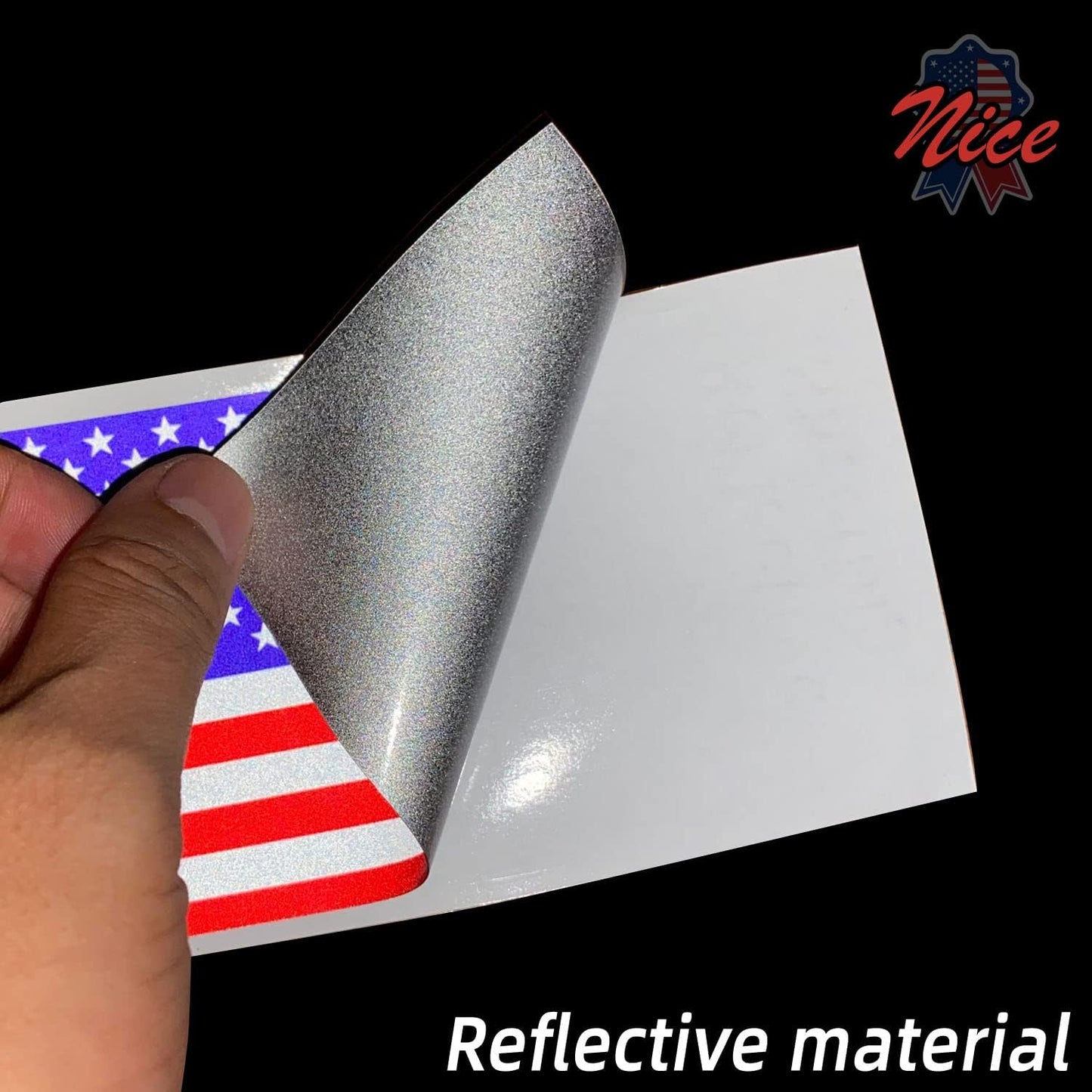 3"x5" Reflective Flag Decals