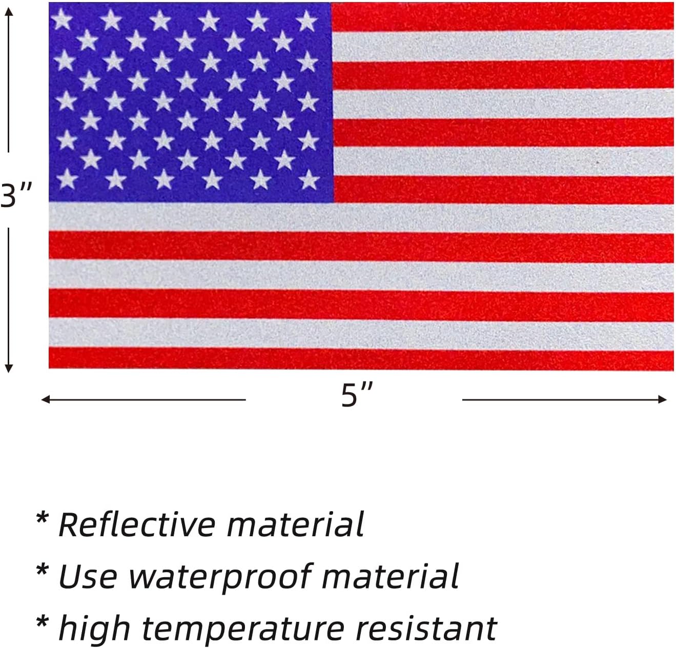 3"x5" Reflective Flag Decals