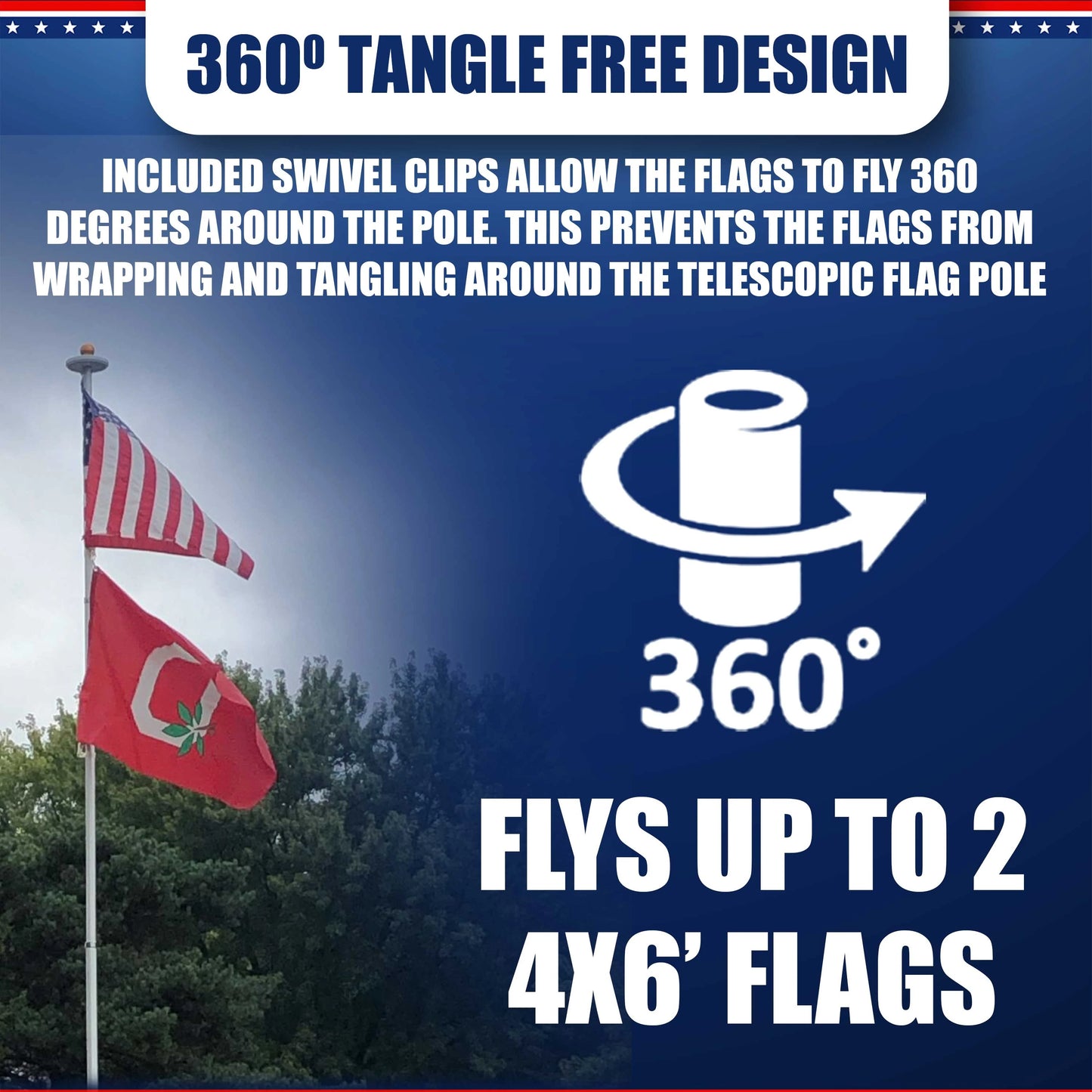 Telescoping Flagpole Kit Service First™