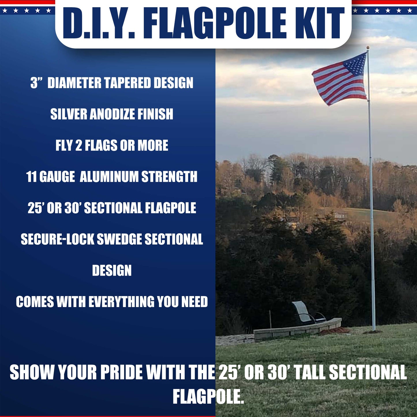 Service First™ Sectional Flag Pole Kit