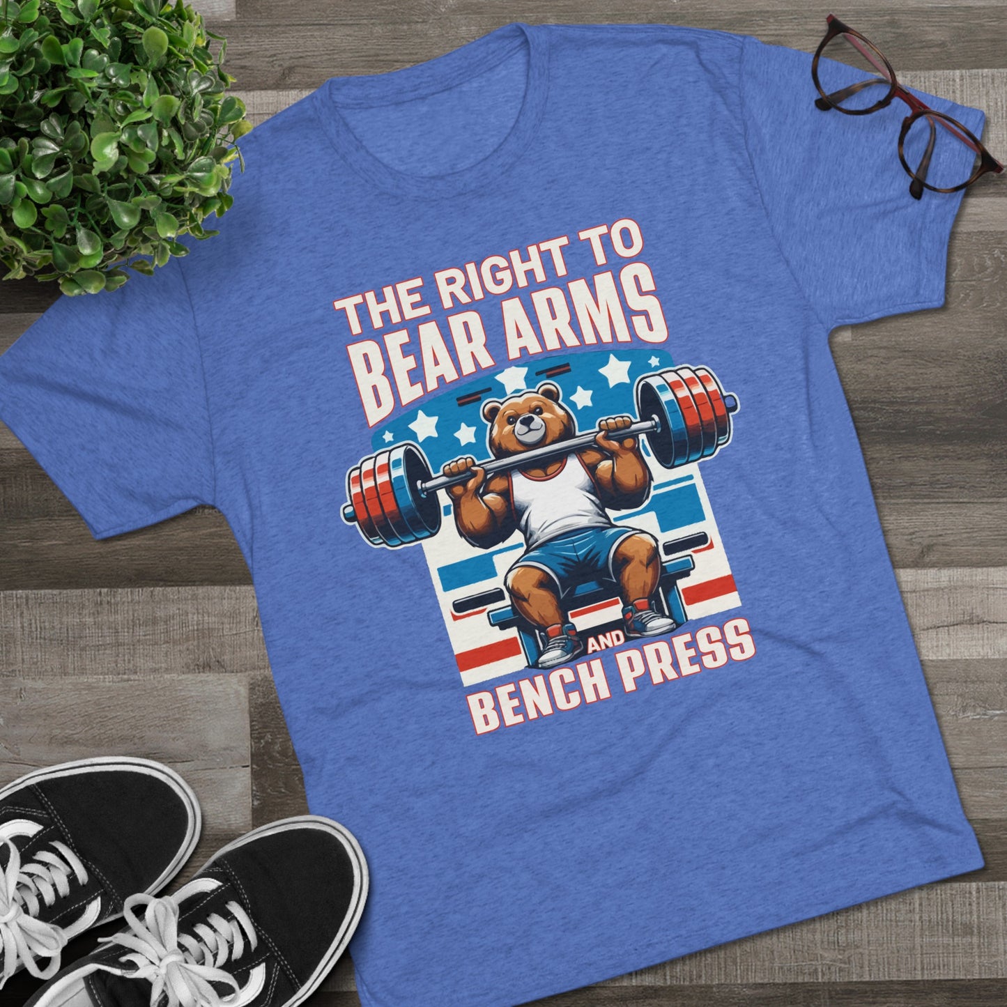 Bear Arms and Bench Press Blended Tee