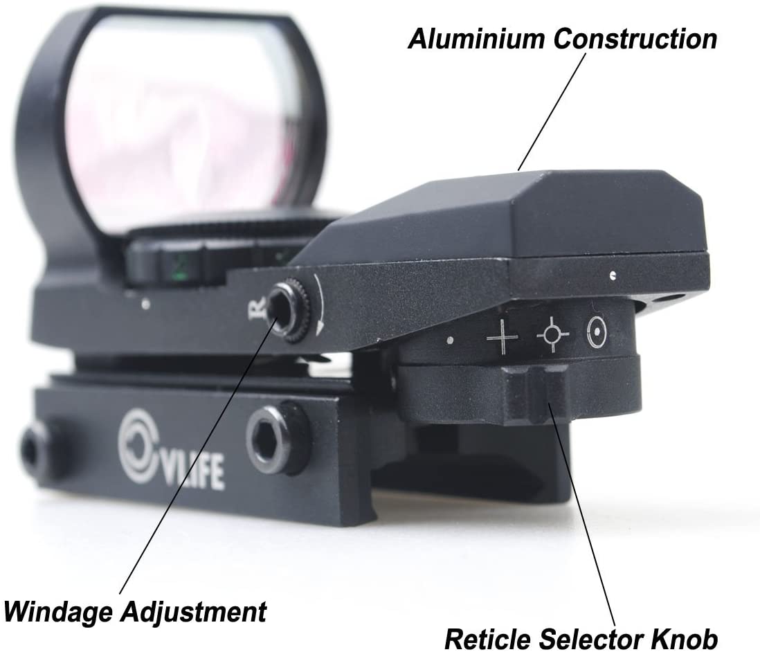 VL Red Green Dot Gun Sight Scope Reflex Sight with 20mm Rail