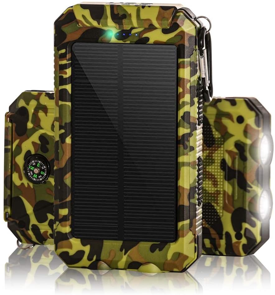 XC Charger 30,000mAh, Dual power Portable Solar Charger Power Bank